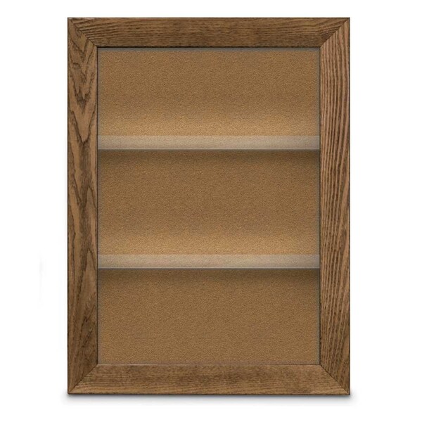Outdoor Enclosed Combo Board, 42"x32", Black Frame/Black & Cork